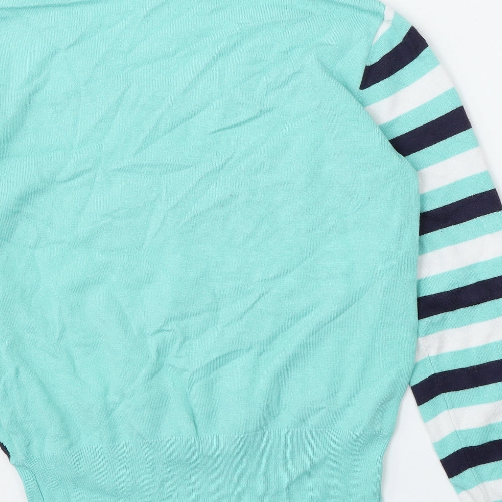 Womens UK Size L Preworn Green Pullover Jumper