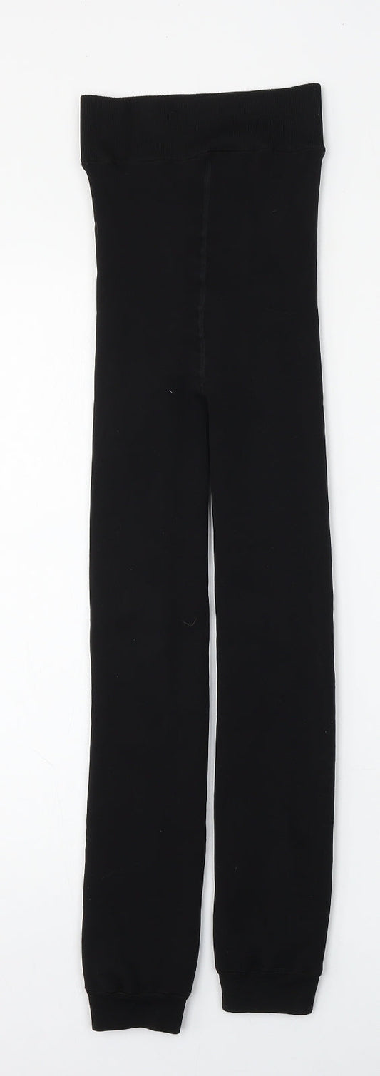 Primark Womens Black  Polyester Jogger Trousers Size S L25 in Regular