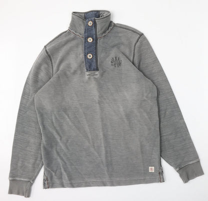 Stuff & Co Mens Grey  Cotton Pullover Sweatshirt Size M