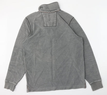 Stuff & Co Mens Grey  Cotton Pullover Sweatshirt Size M