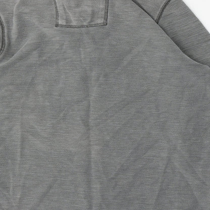 Stuff & Co Mens Grey  Cotton Pullover Sweatshirt Size M