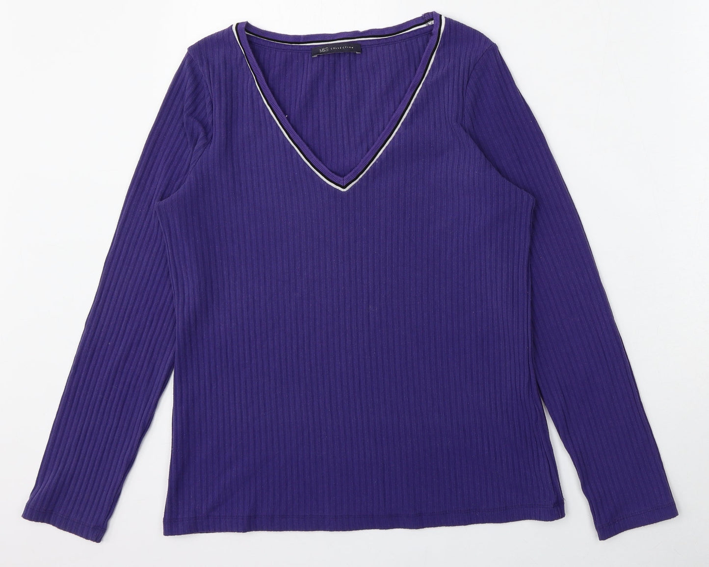 Womens UK Size 12 Marks and Spencer Purple Pullover Jumper