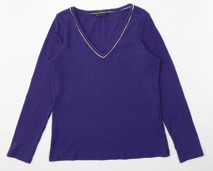 Womens UK Size 12 Marks and Spencer Purple Pullover Jumper