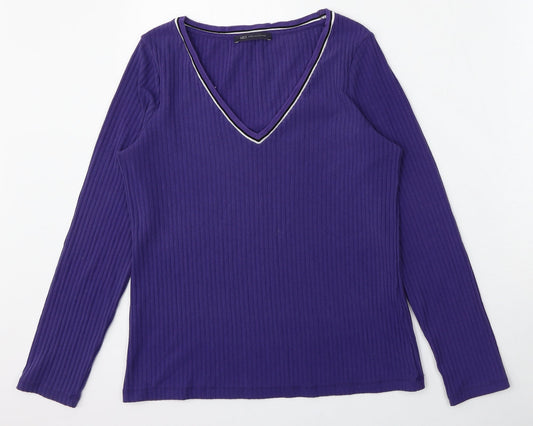 Womens UK Size 12 Marks and Spencer Purple Pullover Jumper