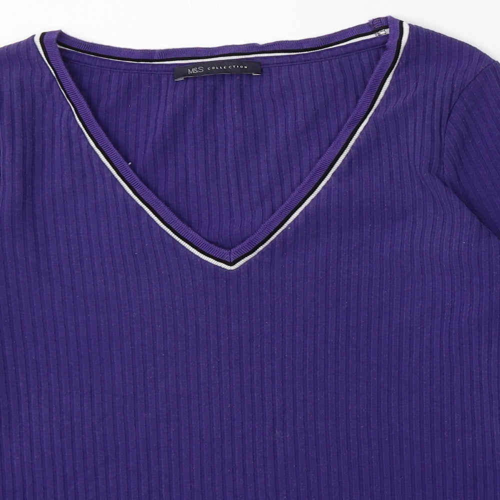 Womens UK Size 12 Marks and Spencer Purple Pullover Jumper