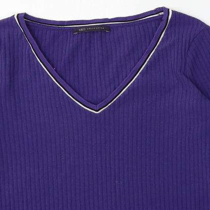 Womens UK Size 12 Marks and Spencer Purple Pullover Jumper