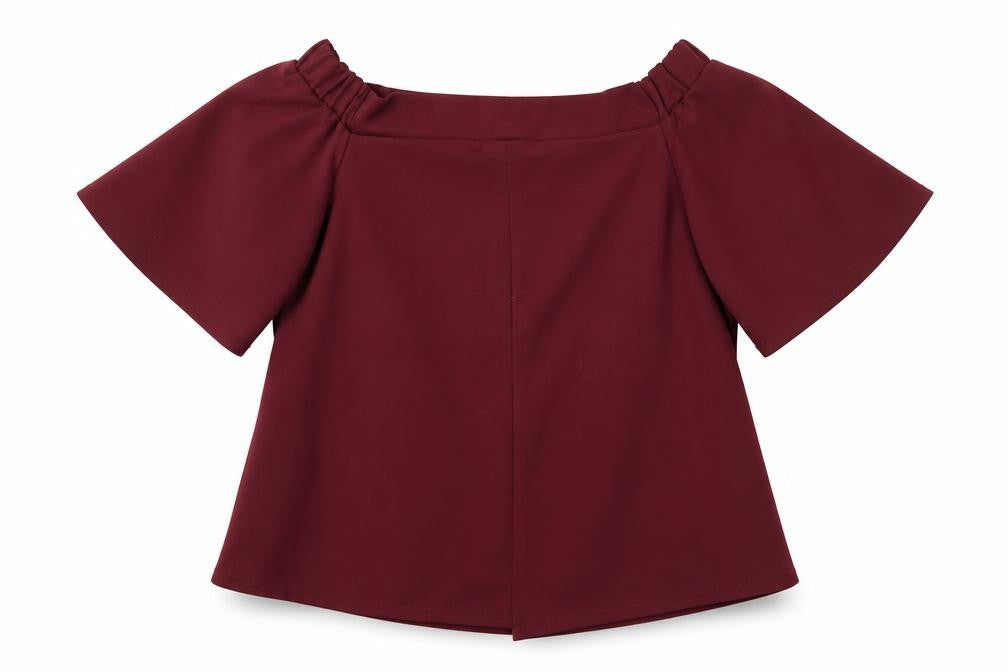 Womens UK Size M Silk Red Basic Blouse