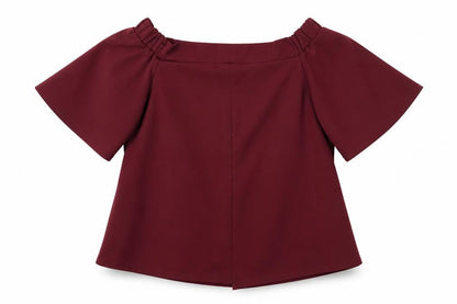 Womens UK Size M Silk Red Basic Blouse