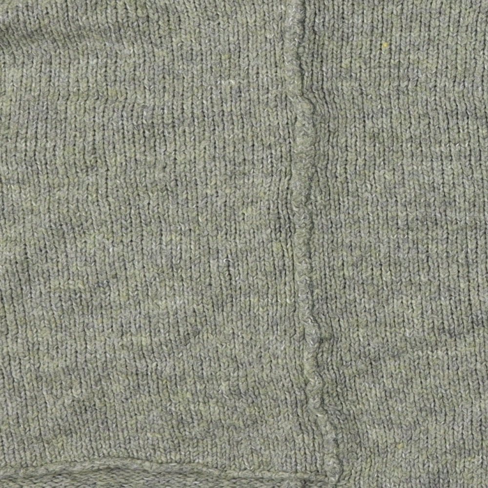 Miss Glossy Womens Green Round Neck  Polyester Pullover Jumper Size L