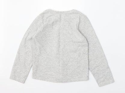 Nutmeg Girls Grey  Cotton Pullover Sweatshirt Size 6-7 Years