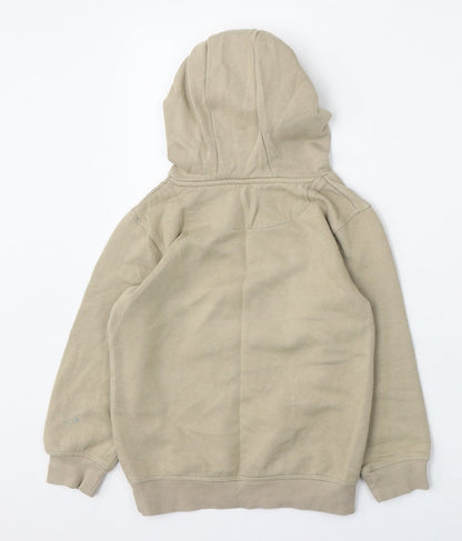 Matalan Boys Beige  Cotton Pullover Hoodie Size 7 Years