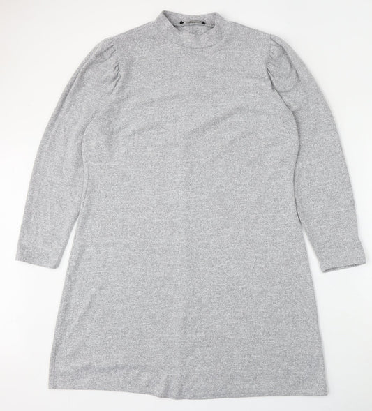 George Womens Grey Round Neck  Polyester Pullover Jumper Size 18