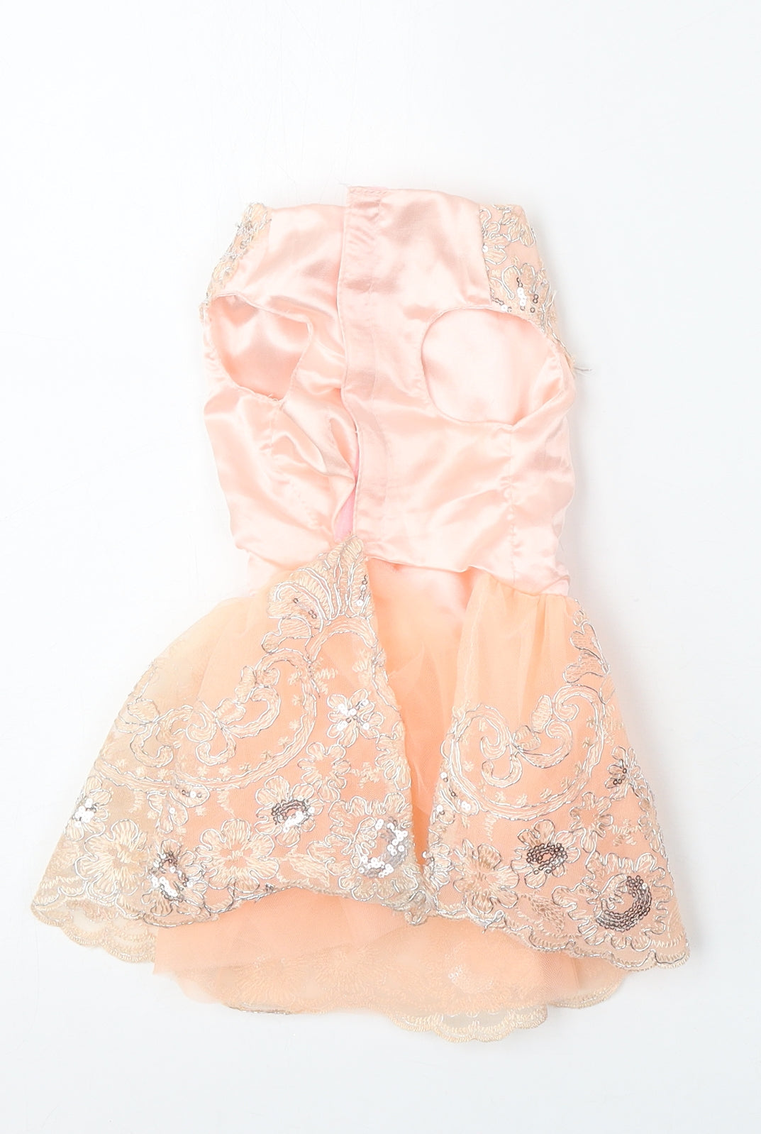 Buffy Pet Home Girls Pink  Polyester Skater Dress  Size L  Round Neck Hook & Eye