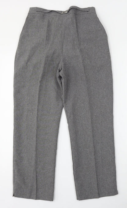 Womens UK Size 10 Mia Moda Regular Fit  Grey Trousers