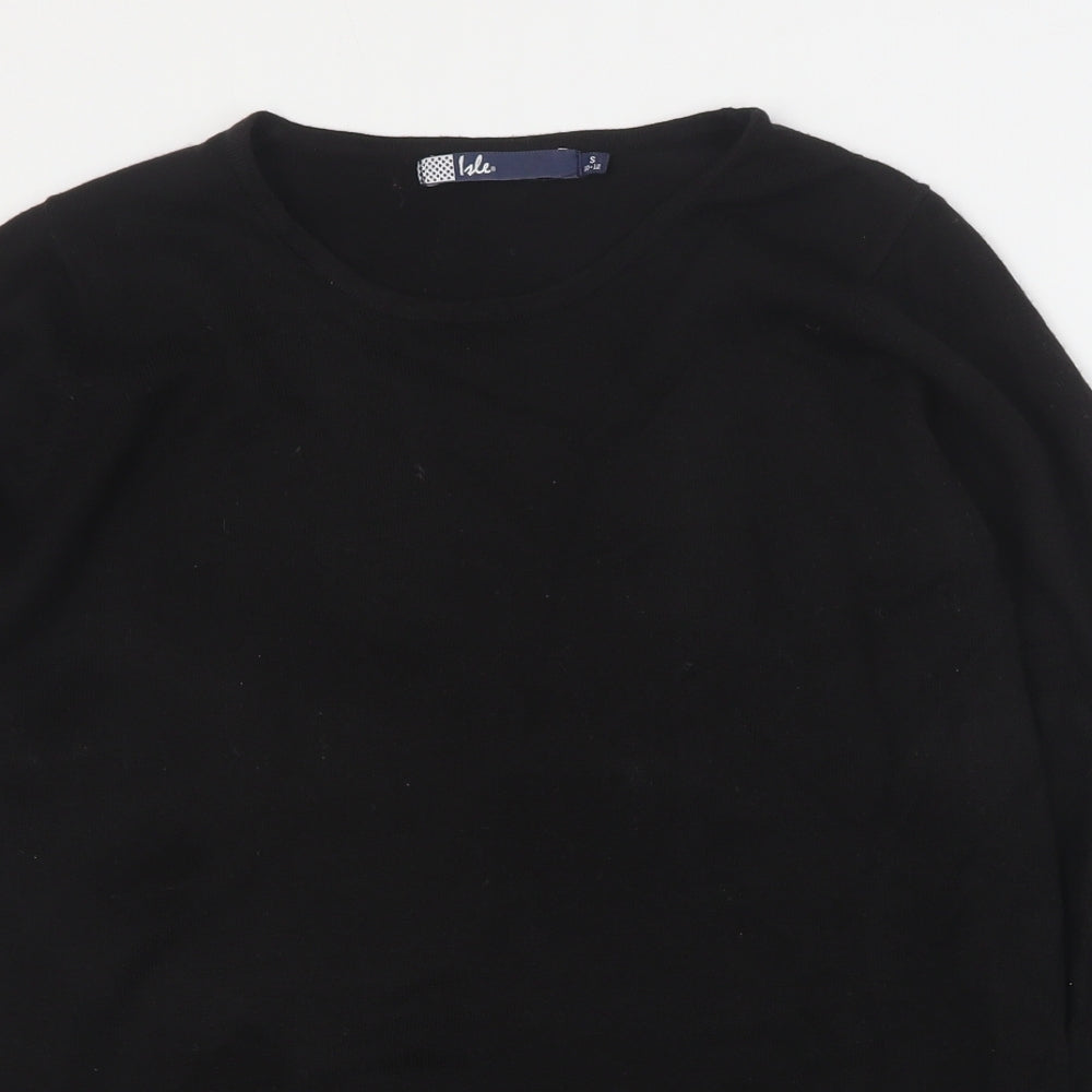 Womens UK Size S Isle Black Pullover Jumper