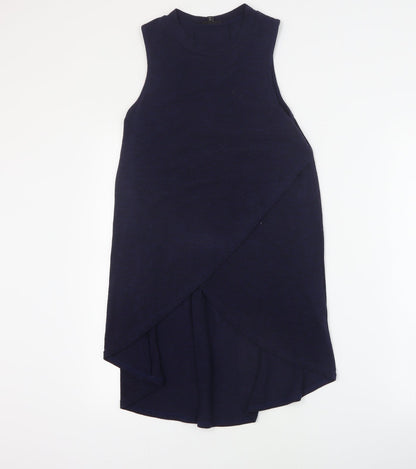 Womens UK Size 10 River Island Blue Basic Tank