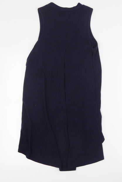 Womens UK Size 10 River Island Blue Basic Tank