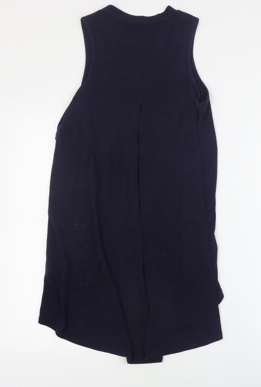Womens UK Size 10 River Island Blue Basic Tank