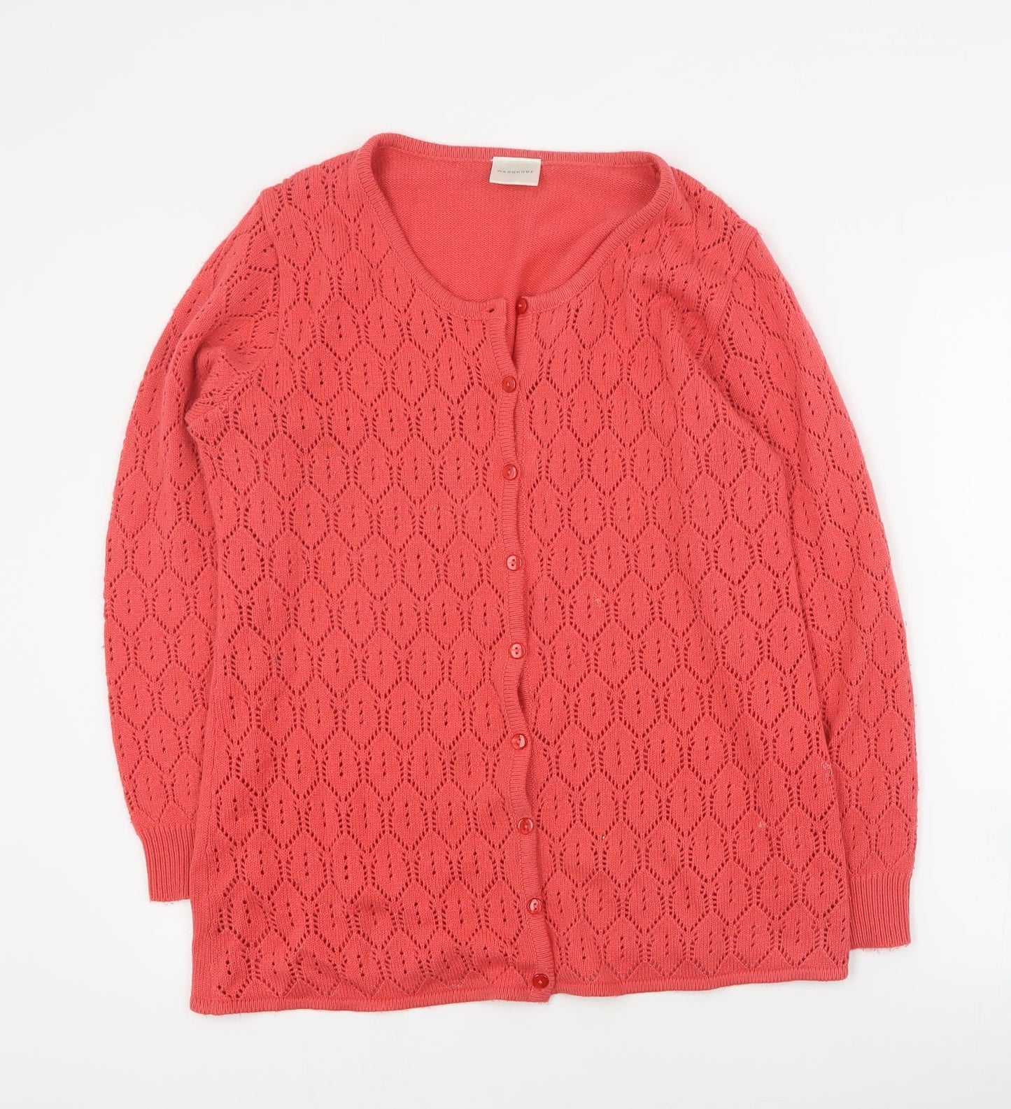 Womens UK Size 12 Wardrobe Pink Cardigan Jumper
