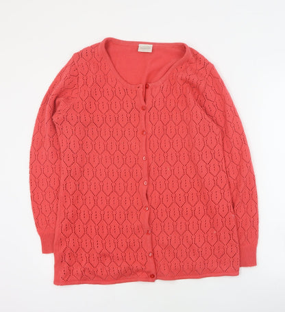 Womens UK Size 12 Wardrobe Pink Cardigan Jumper