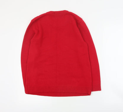 Womens UK Size S Lady Ice Red Pullover Jumper
