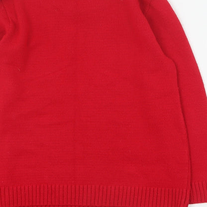 Womens UK Size S Lady Ice Red Pullover Jumper