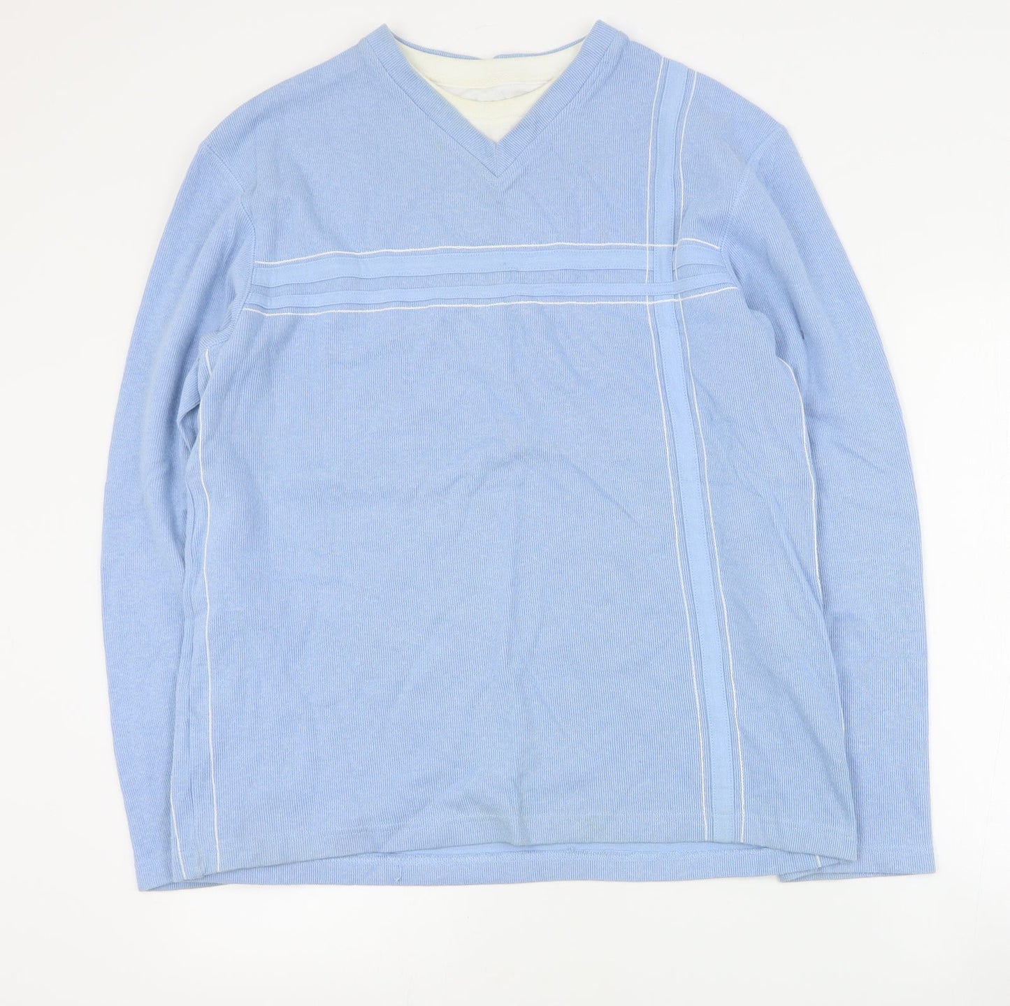 Matalan Mens Blue Round Neck  Cotton Pullover Jumper Size L