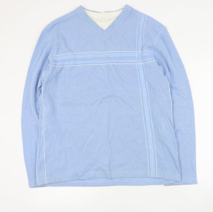 Matalan Mens Blue Round Neck  Cotton Pullover Jumper Size L