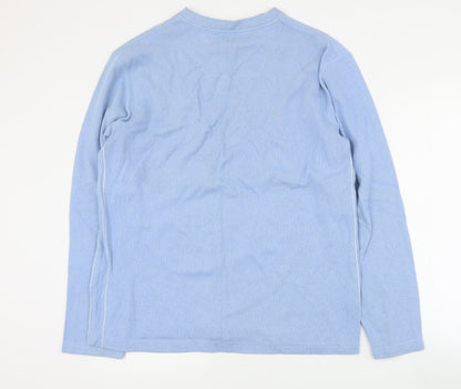Matalan Mens Blue Round Neck  Cotton Pullover Jumper Size L