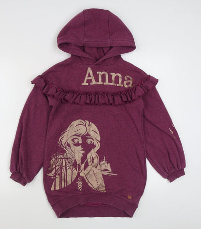 Sports Direct Girls Purple  Cotton Pullover Hoodie Size 9-10 Years  Pullover - Frozen