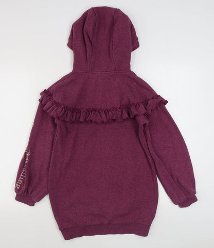 Sports Direct Girls Purple  Cotton Pullover Hoodie Size 9-10 Years  Pullover - Frozen