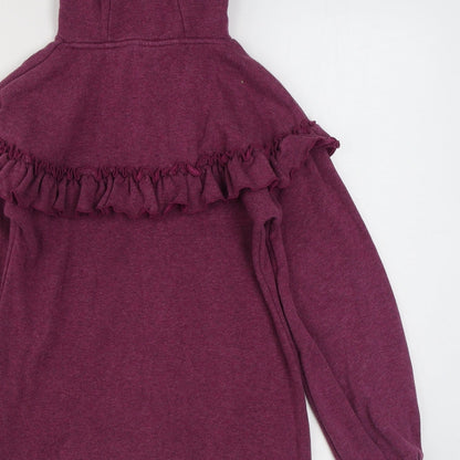 Sports Direct Girls Purple  Cotton Pullover Hoodie Size 9-10 Years  Pullover - Frozen