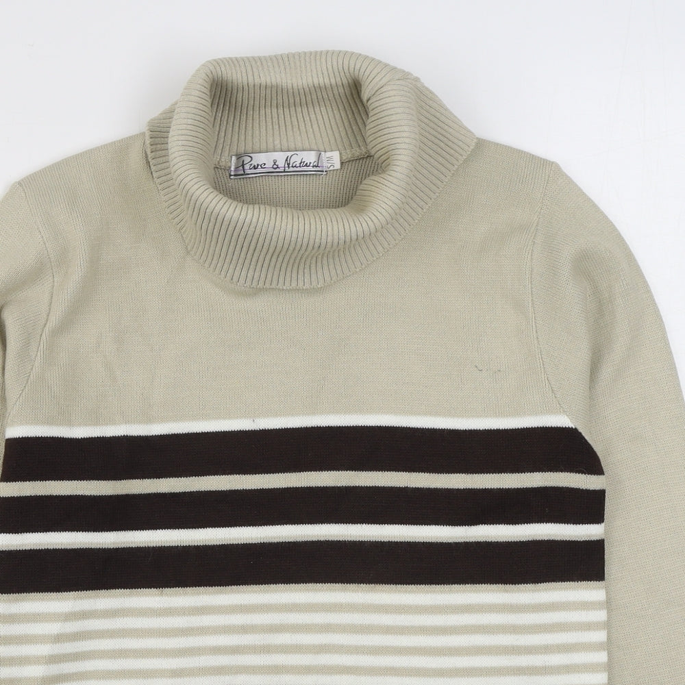 Womens UK Size S Pure & Natural Beige Pullover Jumper