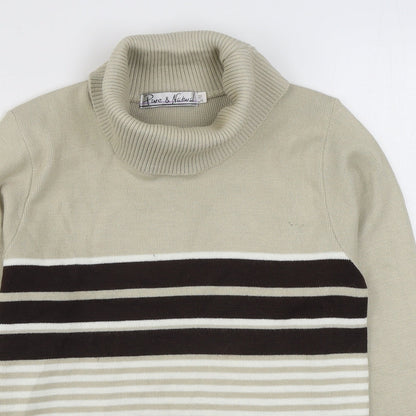 Womens UK Size S Pure & Natural Beige Pullover Jumper