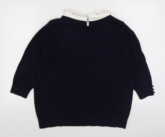Womens UK Size L Bonmarché Blue Pullover Jumper