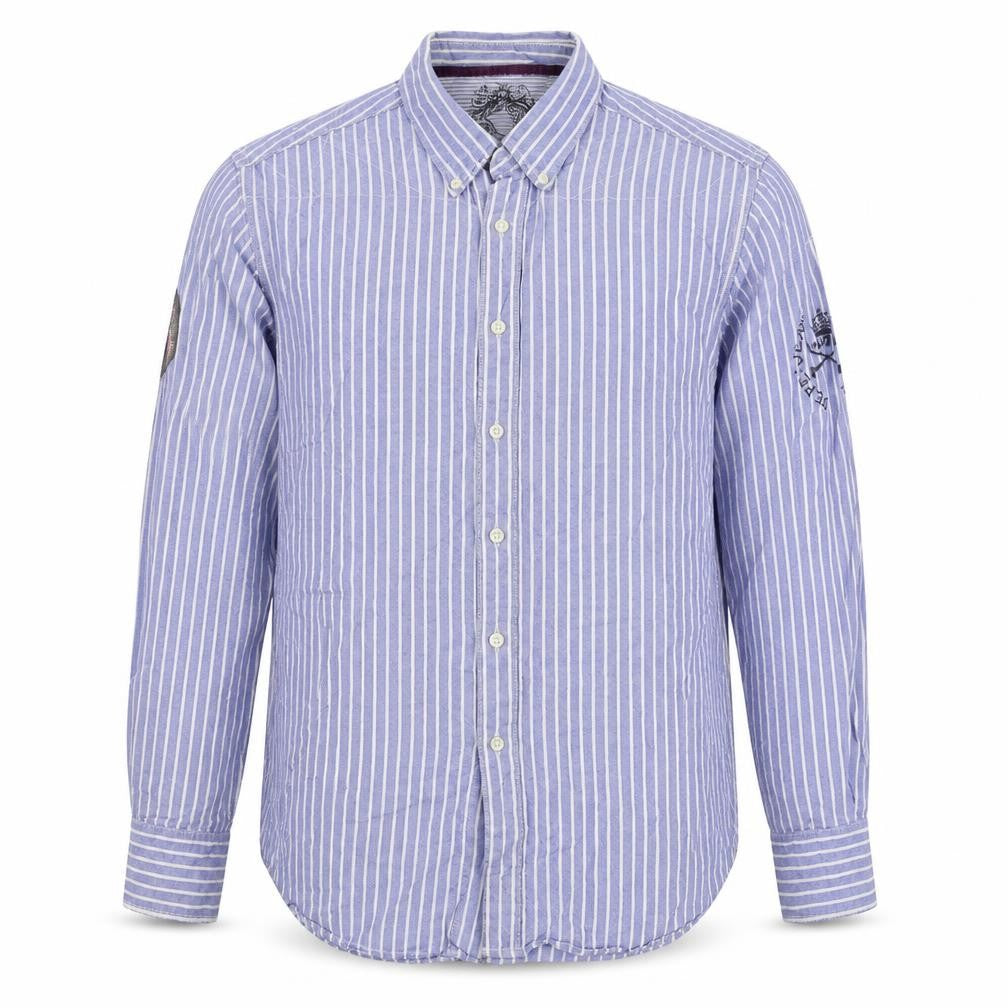 Mens UK Size 2XL Pepe Jeans Blue  Button-Up Long Sleeve Casual Shirt