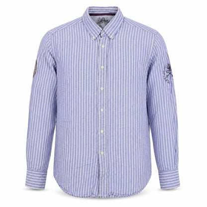 Mens UK Size 2XL Pepe Jeans Blue  Button-Up Long Sleeve Casual Shirt