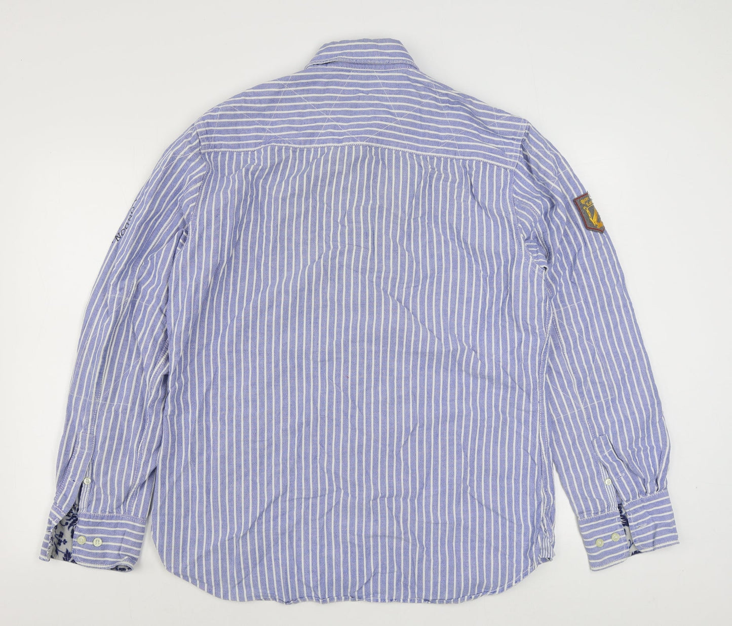 Mens UK Size 2XL Pepe Jeans Blue  Button-Up Long Sleeve Casual Shirt