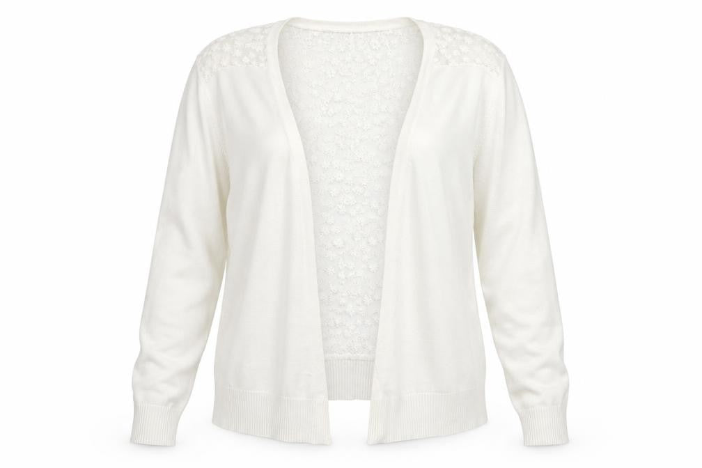 Womens UK Size M Autonomy White Cardigan Jumper