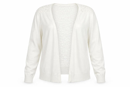 Womens UK Size M Autonomy White Cardigan Jumper