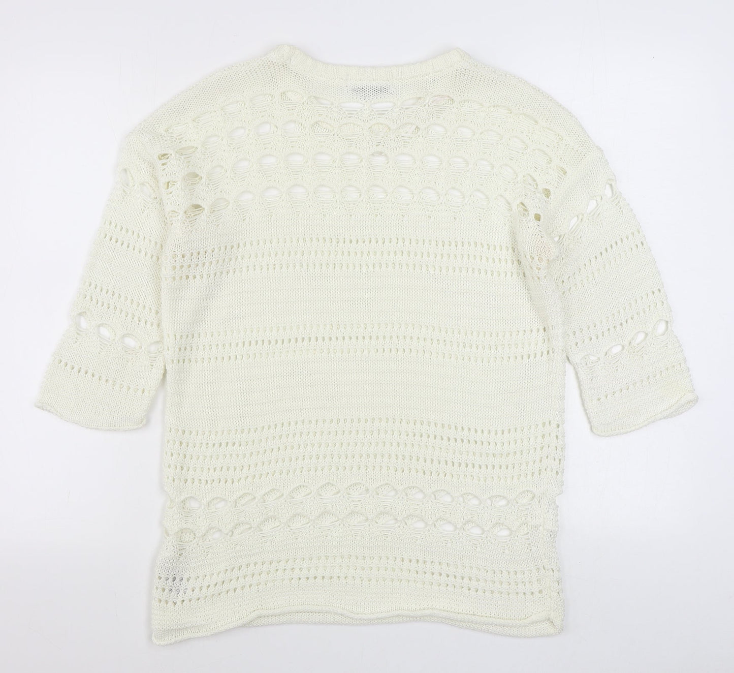 Womens UK Size M NEXT White Pullover Jumper