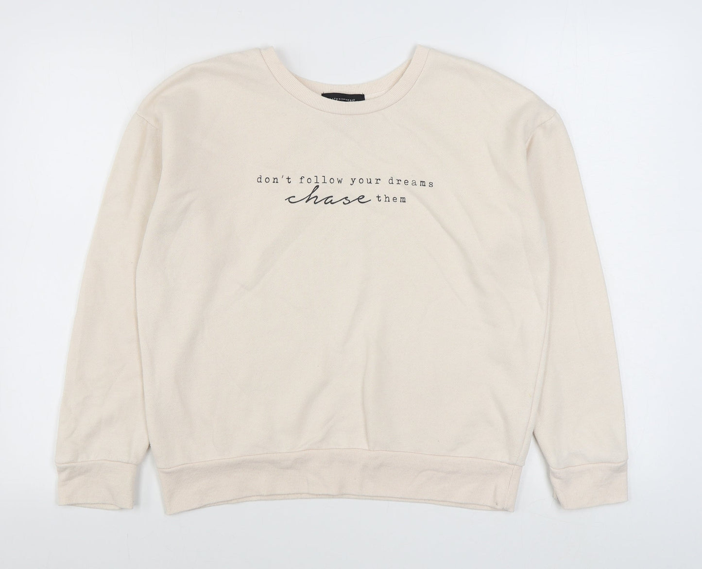 Primark Womens Pink  Cotton Pullover Sweatshirt Size 8  Pullover