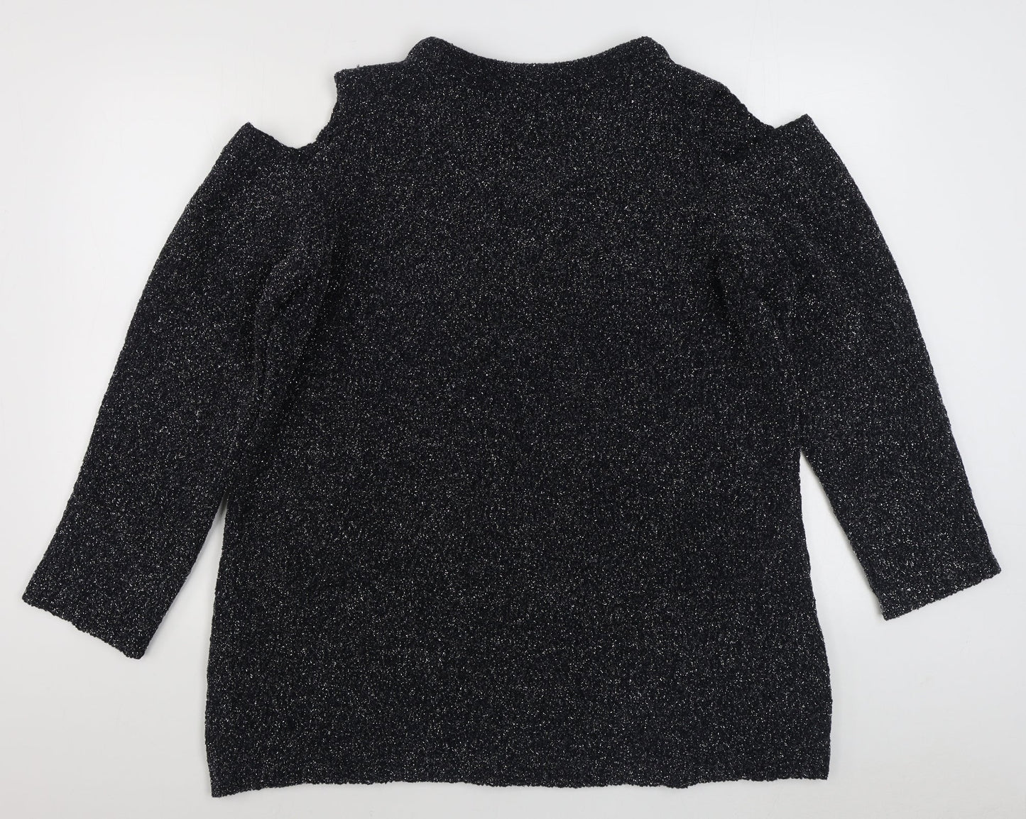 Body Flirt Womens Grey V-Neck  Polyester Pullover Jumper Size L