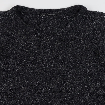 Body Flirt Womens Grey V-Neck  Polyester Pullover Jumper Size L