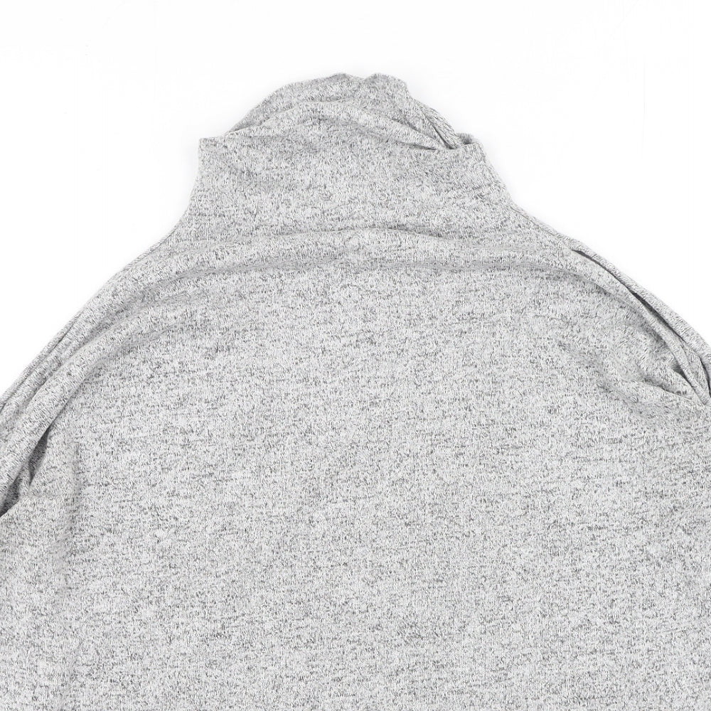 Deane & White Womens Grey High Neck  Rayon Pullover Jumper Size M