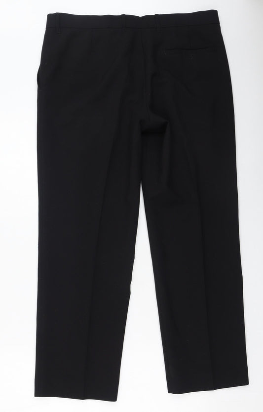 Womens UK Size 36 Marks and Spencer Regular Fit  Black Trousers
