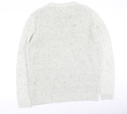 George  Womens Beige Round Neck  Acrylic Pullover Jumper Size XL