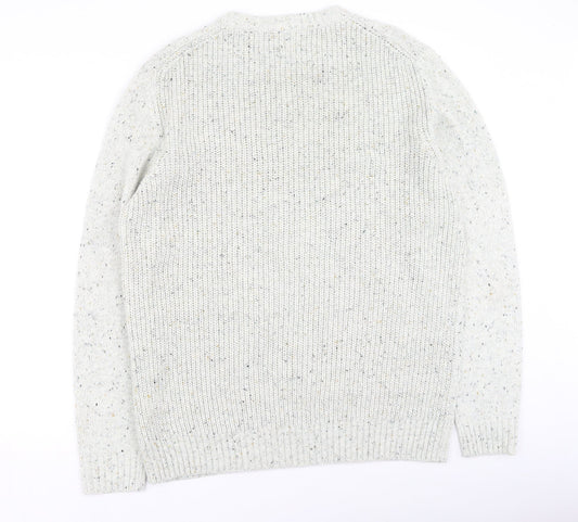 George  Womens Beige Round Neck  Acrylic Pullover Jumper Size XL