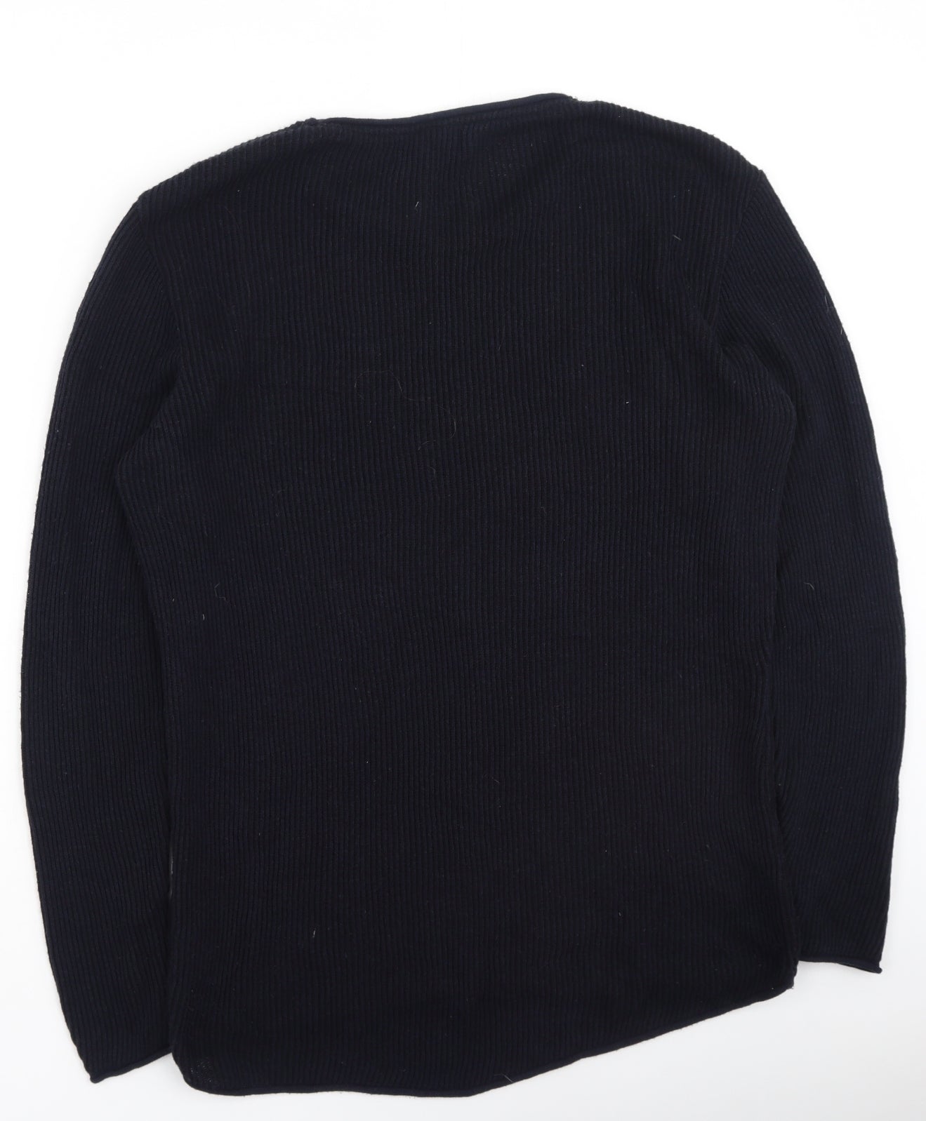 River Island  Mens Blue Round Neck  Acrylic Pullover Jumper Size M