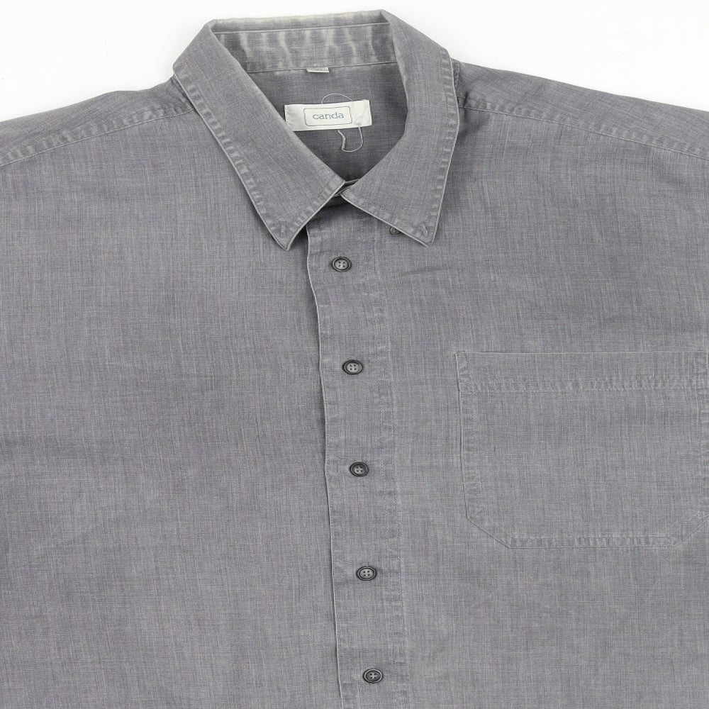 canda Mens Grey  Polyester  Polo Size 2XL Collared